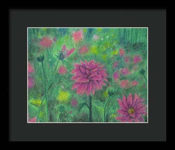 Dreaming of Dahlias ~ Framed Print