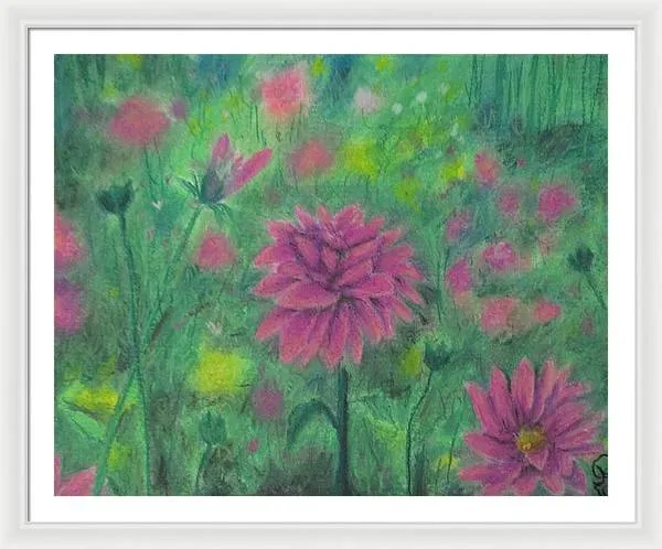 Dreaming of Dahlias ~ Framed Print
