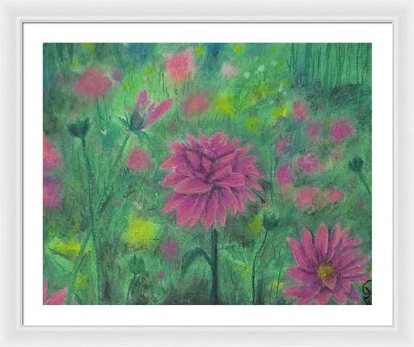 Dreaming of Dahlias ~ Framed Print