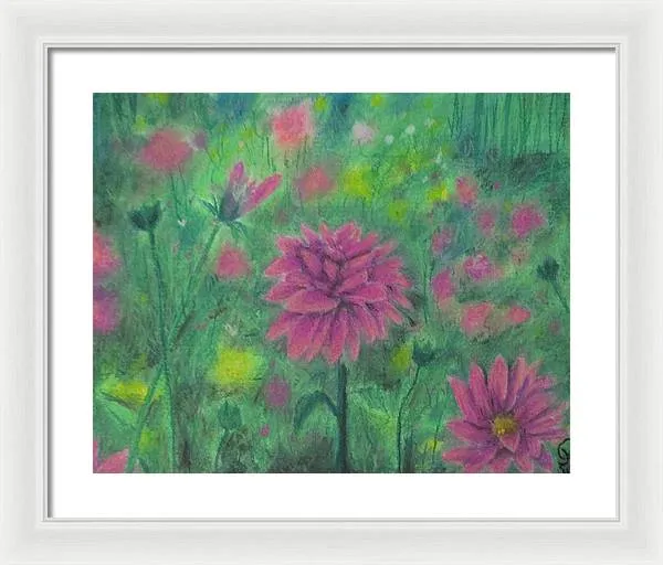 Dreaming of Dahlias ~ Framed Print