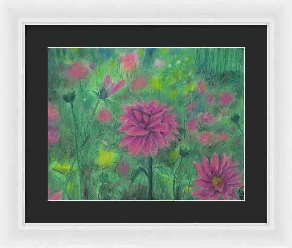 Dreaming of Dahlias ~ Framed Print
