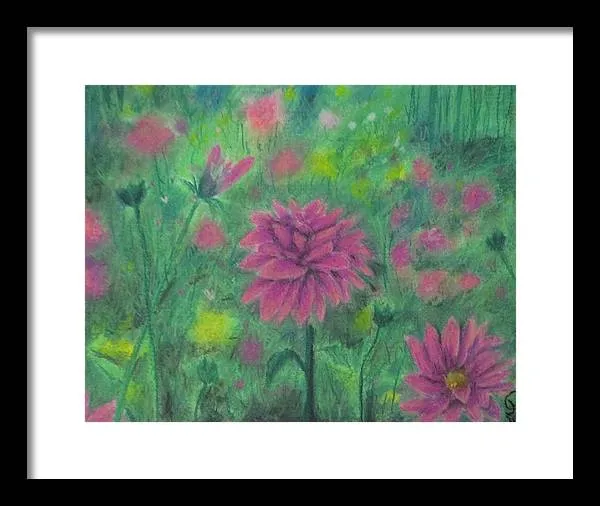 Dreaming of Dahlias ~ Framed Print