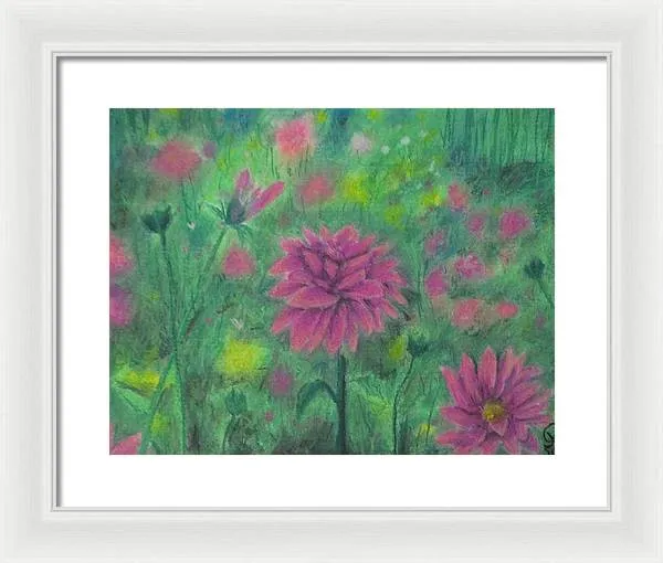 Dreaming of Dahlias ~ Framed Print