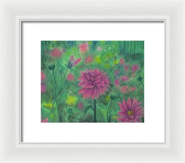 Dreaming of Dahlias ~ Framed Print