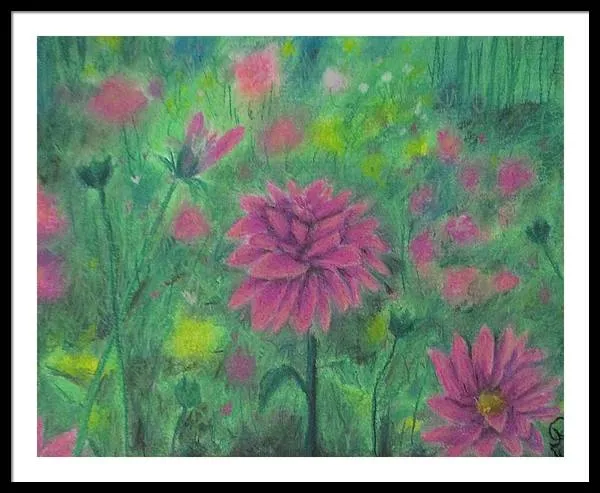 Dreaming of Dahlias ~ Framed Print