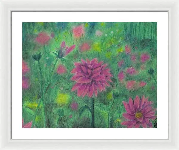 Dreaming of Dahlias ~ Framed Print