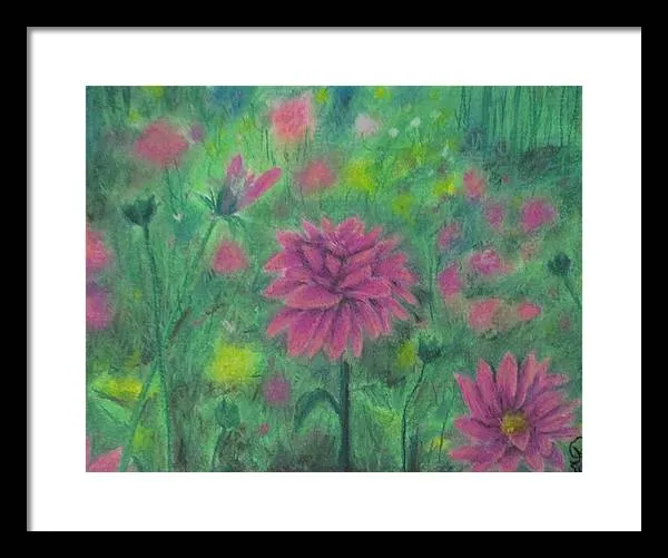Dreaming of Dahlias ~ Framed Print