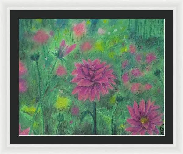 Dreaming of Dahlias ~ Framed Print