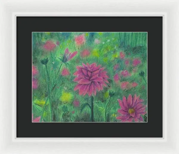 Dreaming of Dahlias ~ Framed Print