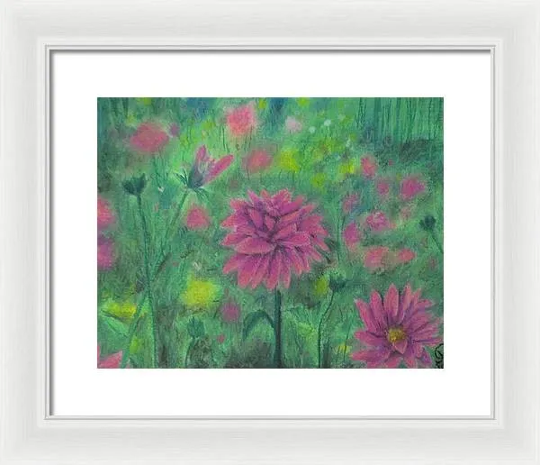 Dreaming of Dahlias ~ Framed Print