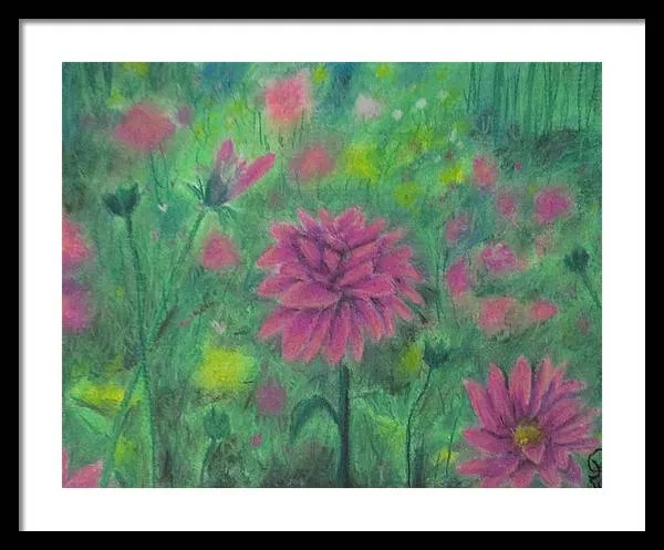 Dreaming of Dahlias ~ Framed Print