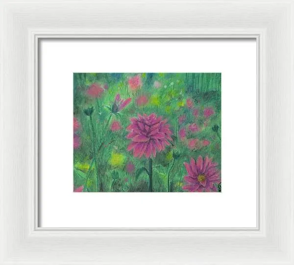 Dreaming of Dahlias ~ Framed Print