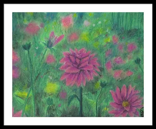 Dreaming of Dahlias ~ Framed Print