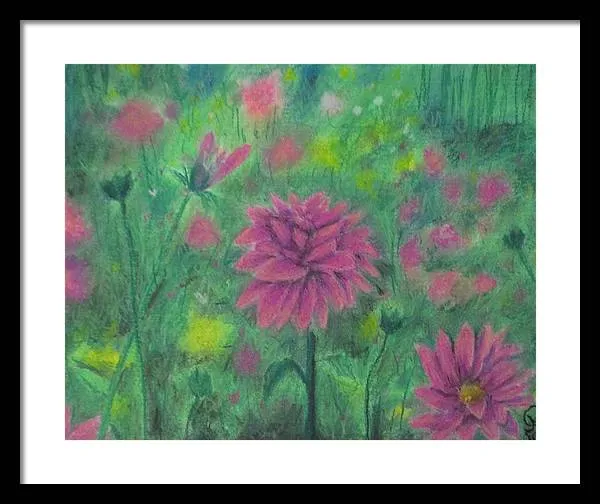Dreaming of Dahlias ~ Framed Print