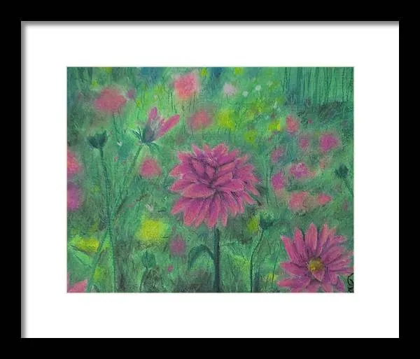 Dreaming of Dahlias ~ Framed Print