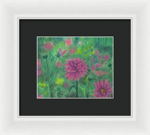 Dreaming of Dahlias ~ Framed Print