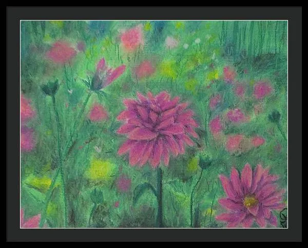 Dreaming of Dahlias ~ Framed Print