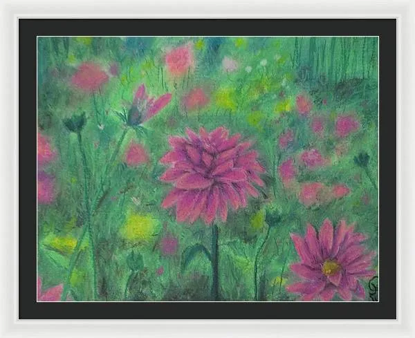 Dreaming of Dahlias ~ Framed Print