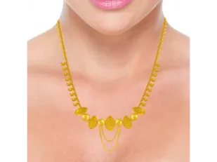 Fancy Lightweight Gold Necklace