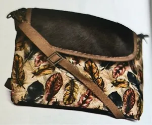 Feathers Club Handbag w/ Horse Hair Closure
