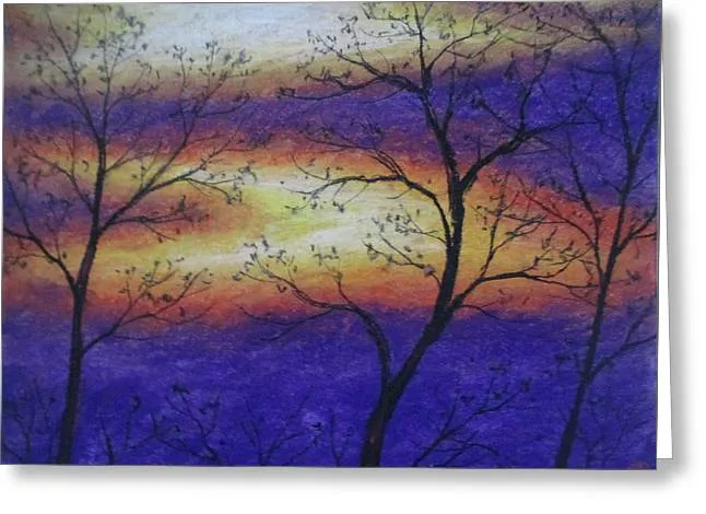Flaming Nights - Greeting Card