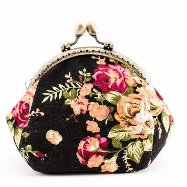 Floral Retro Coin Purse