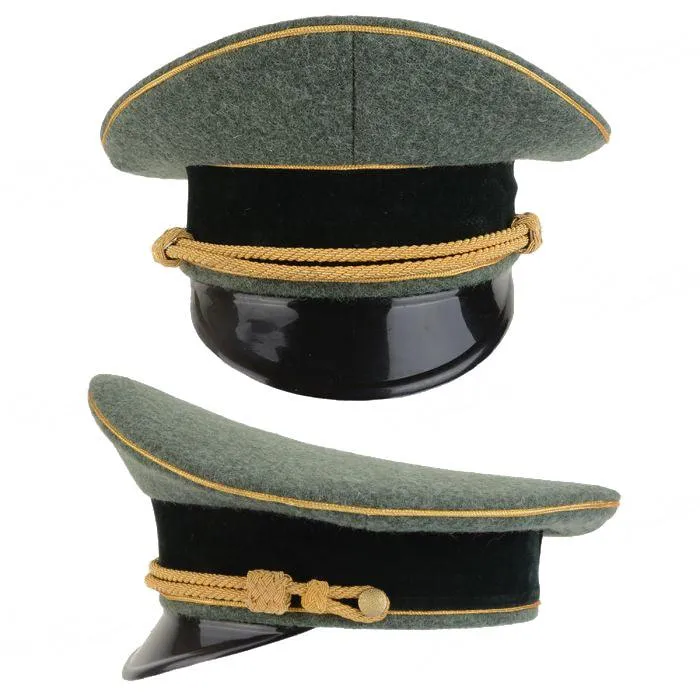 German Army General Visor Cap - Field Grey without Insignia