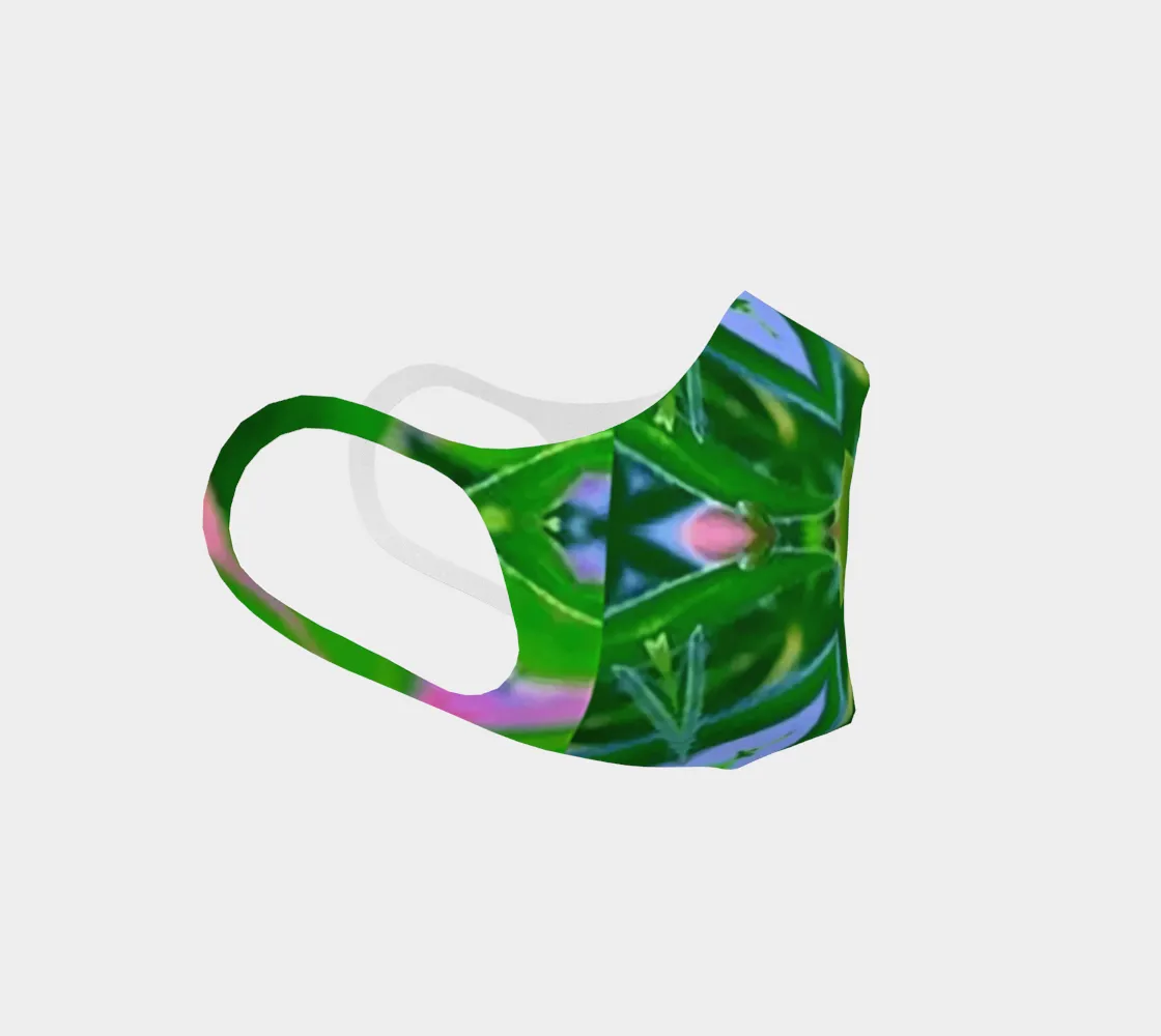 Green batik 1 Poly Knit Mask