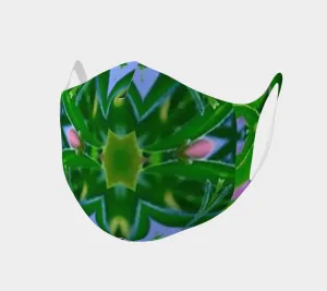 Green batik 1 Poly Knit Mask