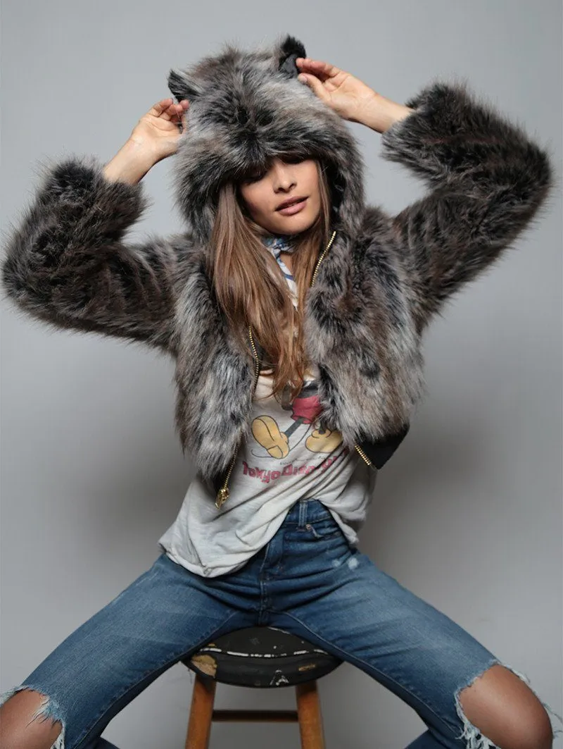 Grey Wolf Crop Jacket SpiritHood