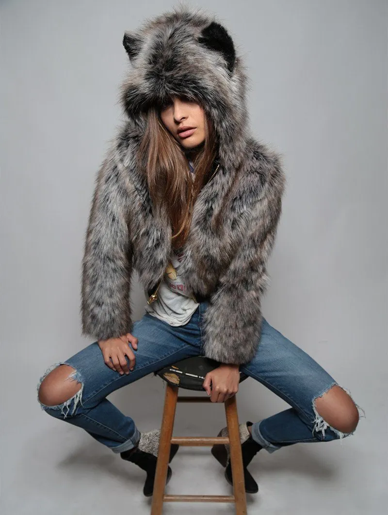 Grey Wolf Crop Jacket SpiritHood
