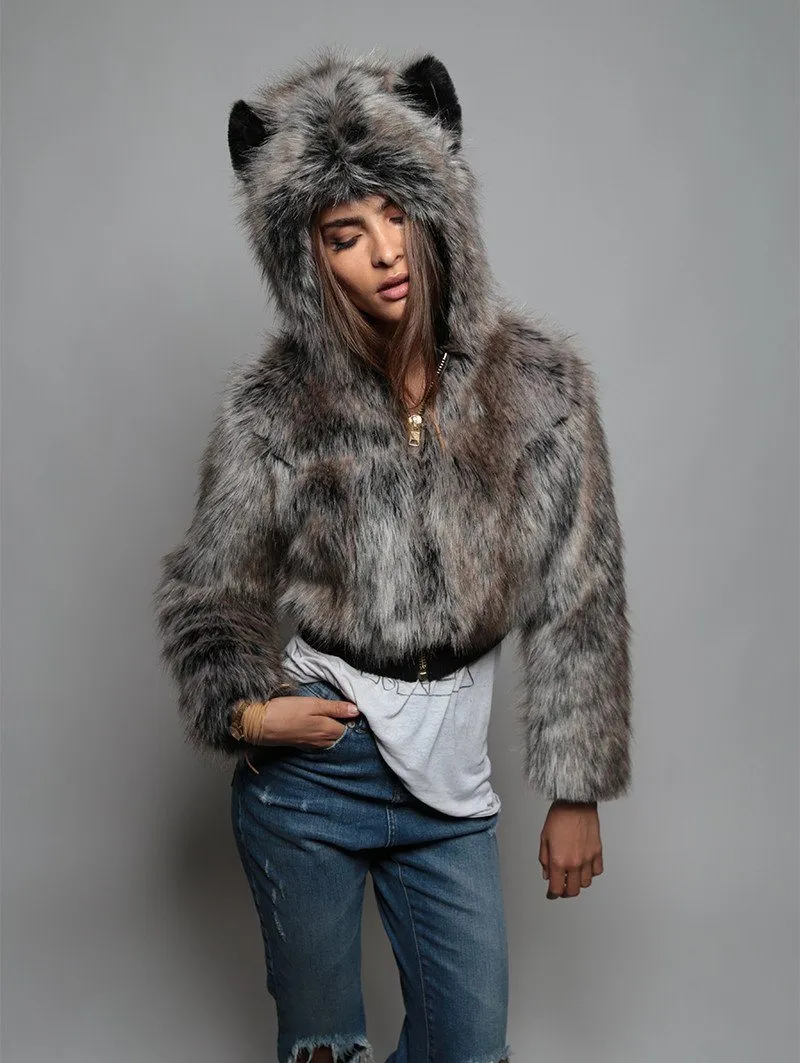 Grey Wolf Crop Jacket SpiritHood