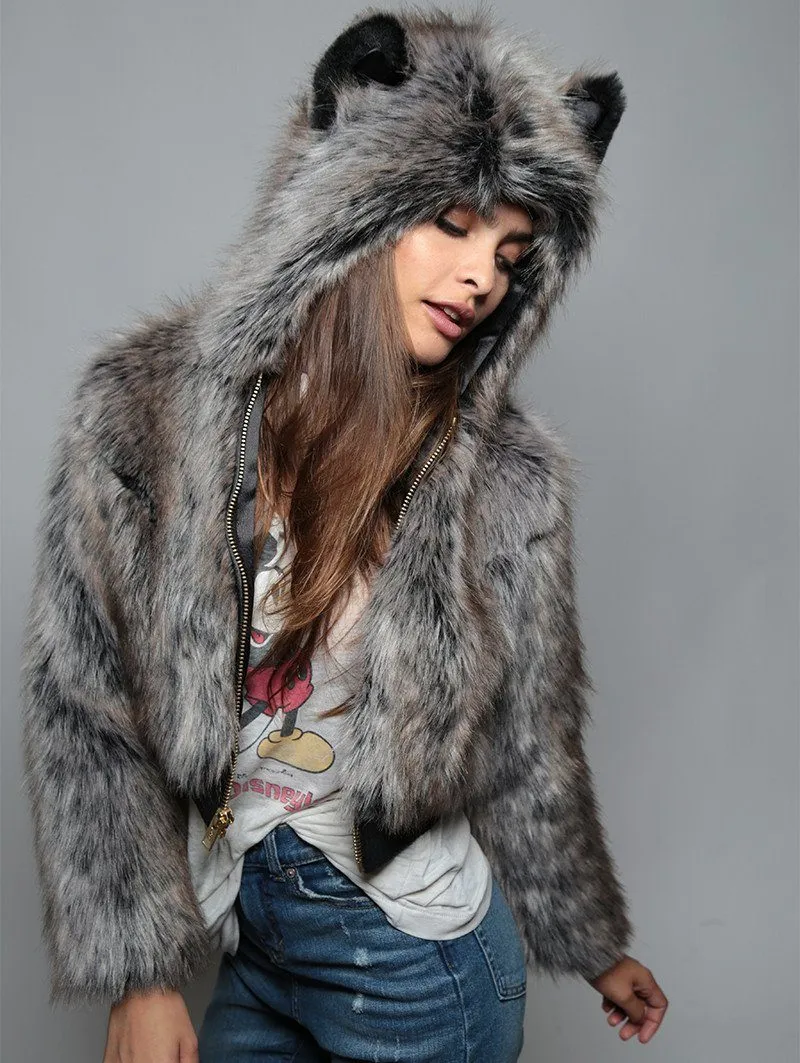 Grey Wolf Crop Jacket SpiritHood