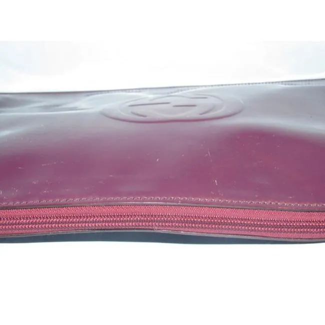Gucci Xl Vintage Style Pursesdesigner Purses Purple Patent Leather Clutch