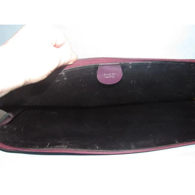 Gucci Xl Vintage Style Pursesdesigner Purses Purple Patent Leather Clutch
