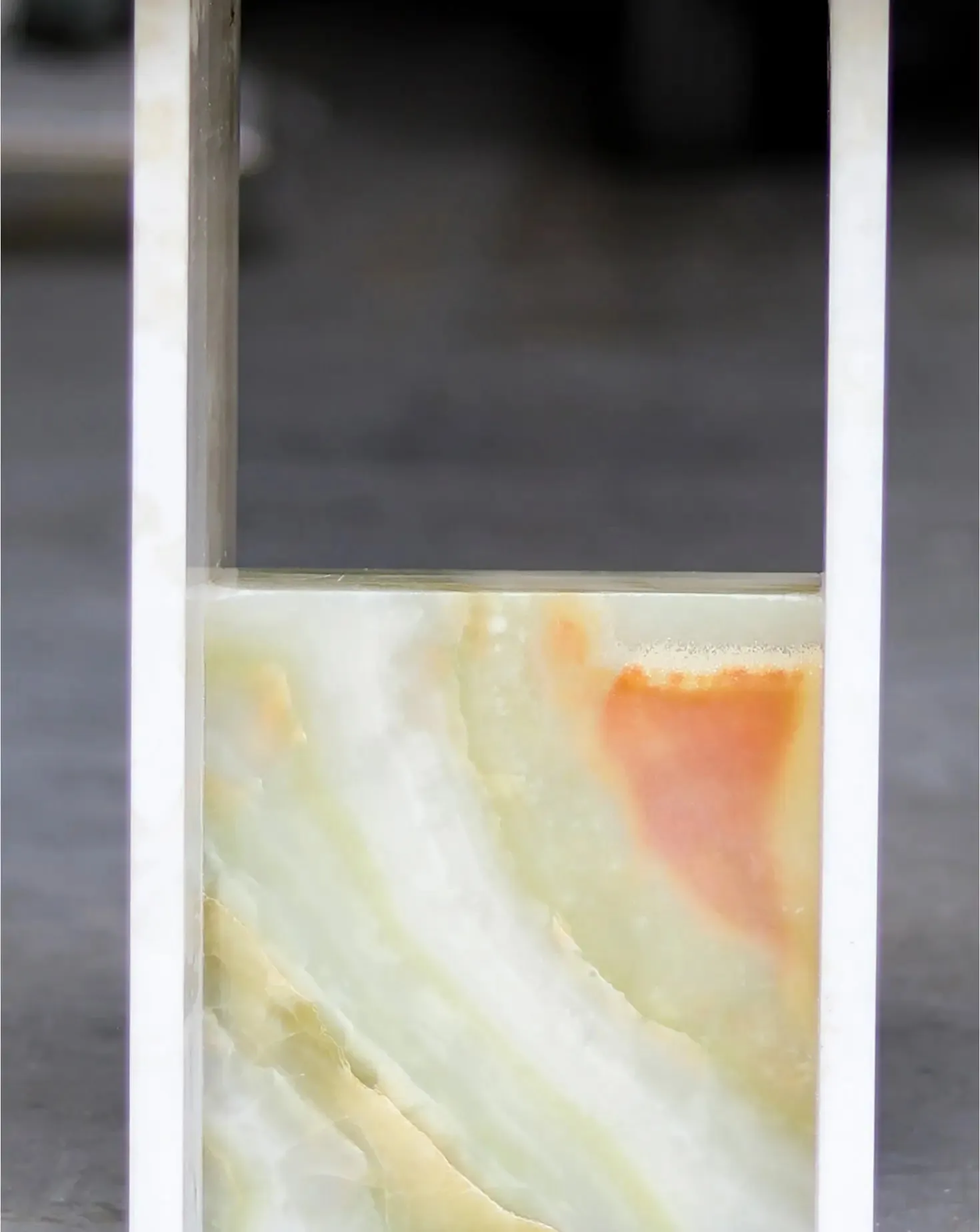 Ivory Onyx Sculptural Side Table