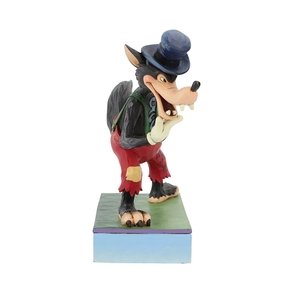 JIM SHORE DISNEY TRADITIONS THE BIG BAD WOLF - I'LL HUFF AND I'LL PUFF!