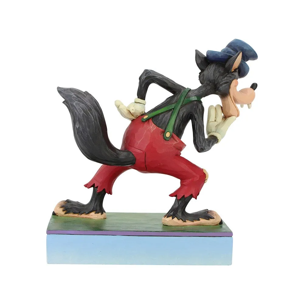 JIM SHORE DISNEY TRADITIONS THE BIG BAD WOLF - I'LL HUFF AND I'LL PUFF!