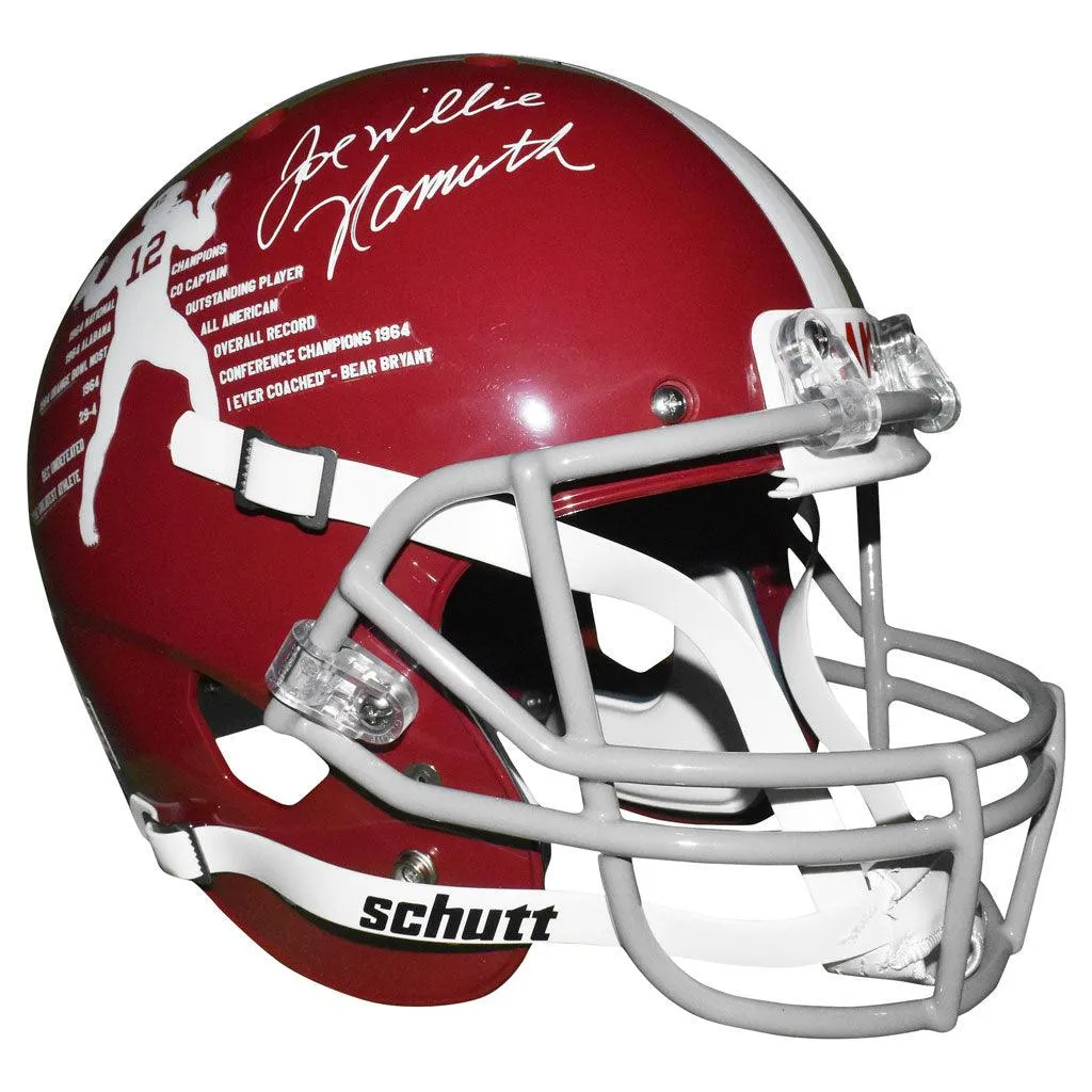 Joe Namath Signed And Inscribed Willie Alabama Crimson Tide Schutt Replica Helmet (JSA Witnessed)