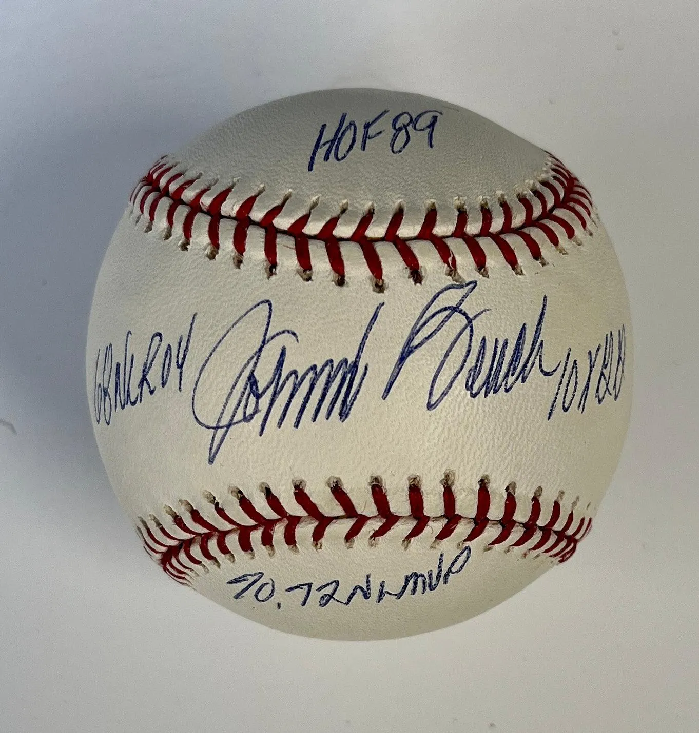 Johnny Bench Signed And Inscribed 4 Inscription Baseball Rawlings MLB (BAS BJ46741)