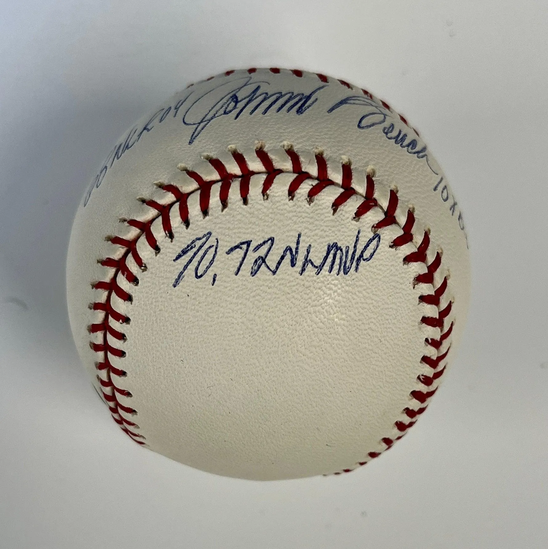 Johnny Bench Signed And Inscribed 4 Inscription Baseball Rawlings MLB (BAS BJ46741)