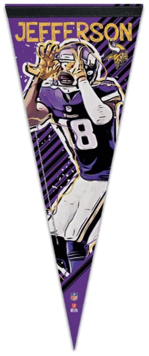 Justin Jefferson "Griddy" Minnesota Vikings NFL Premium Felt Collector's Pennant - Wincraft 2023