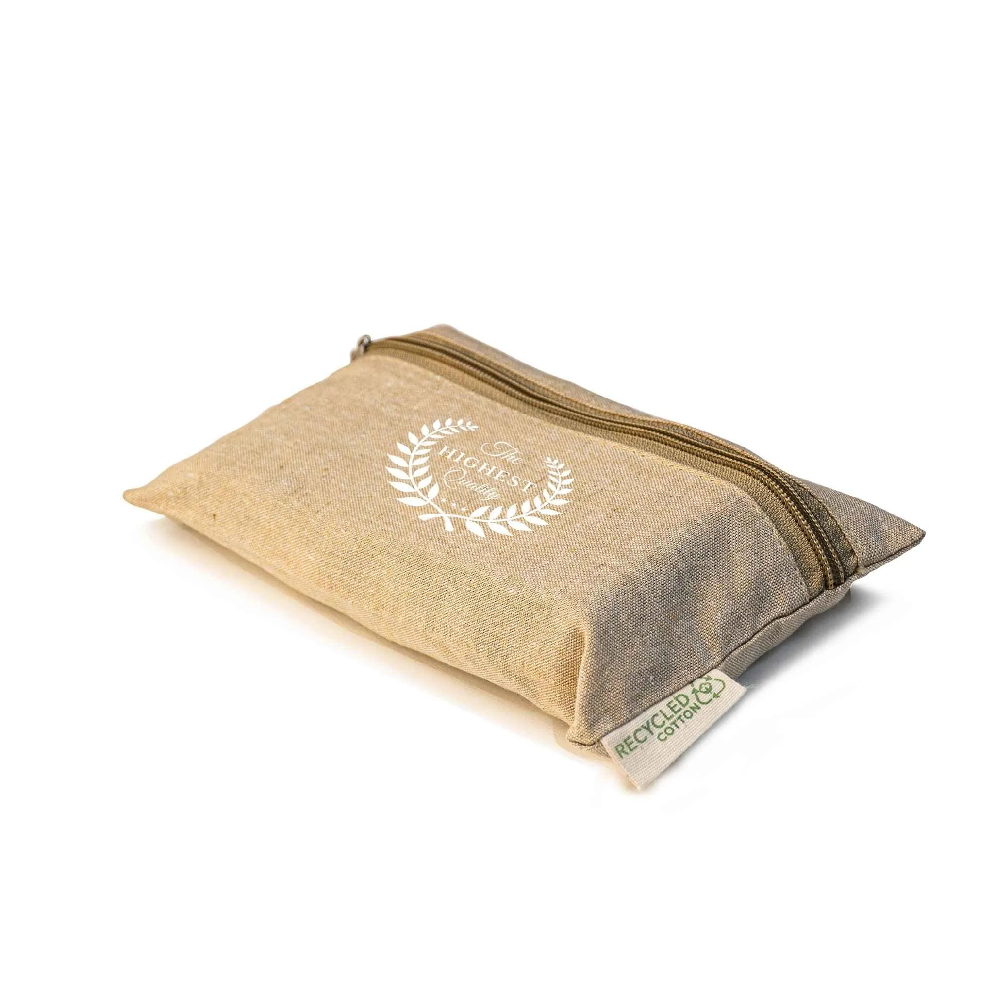 Jute Cotton Pouch with front zipper