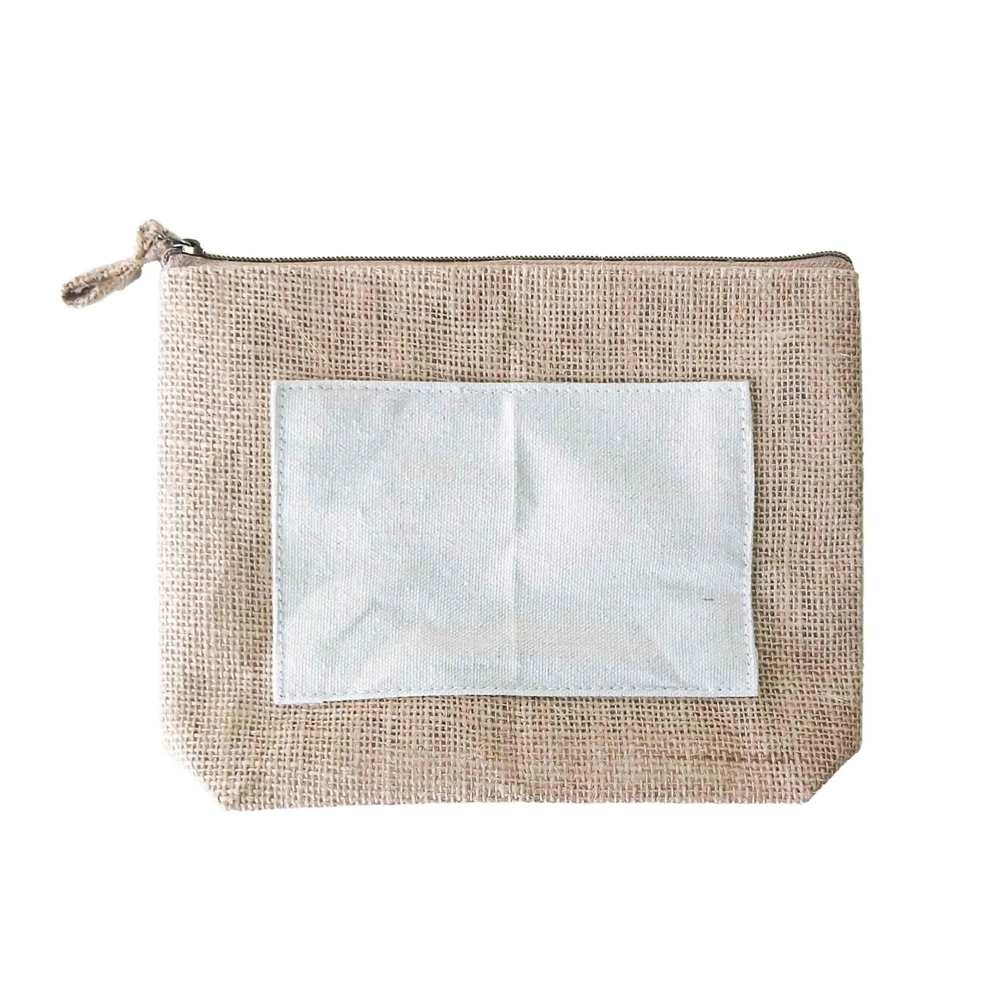 Jute pouch with Natural patch