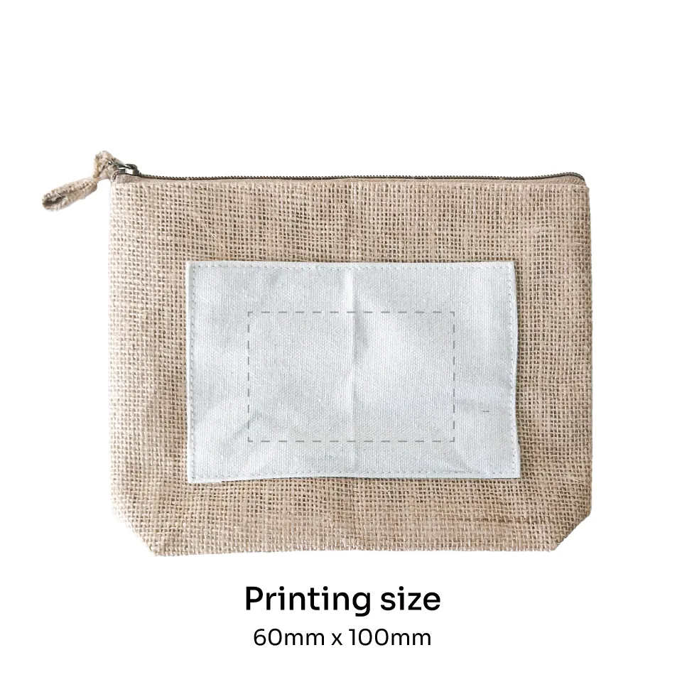 Jute pouch with Natural patch