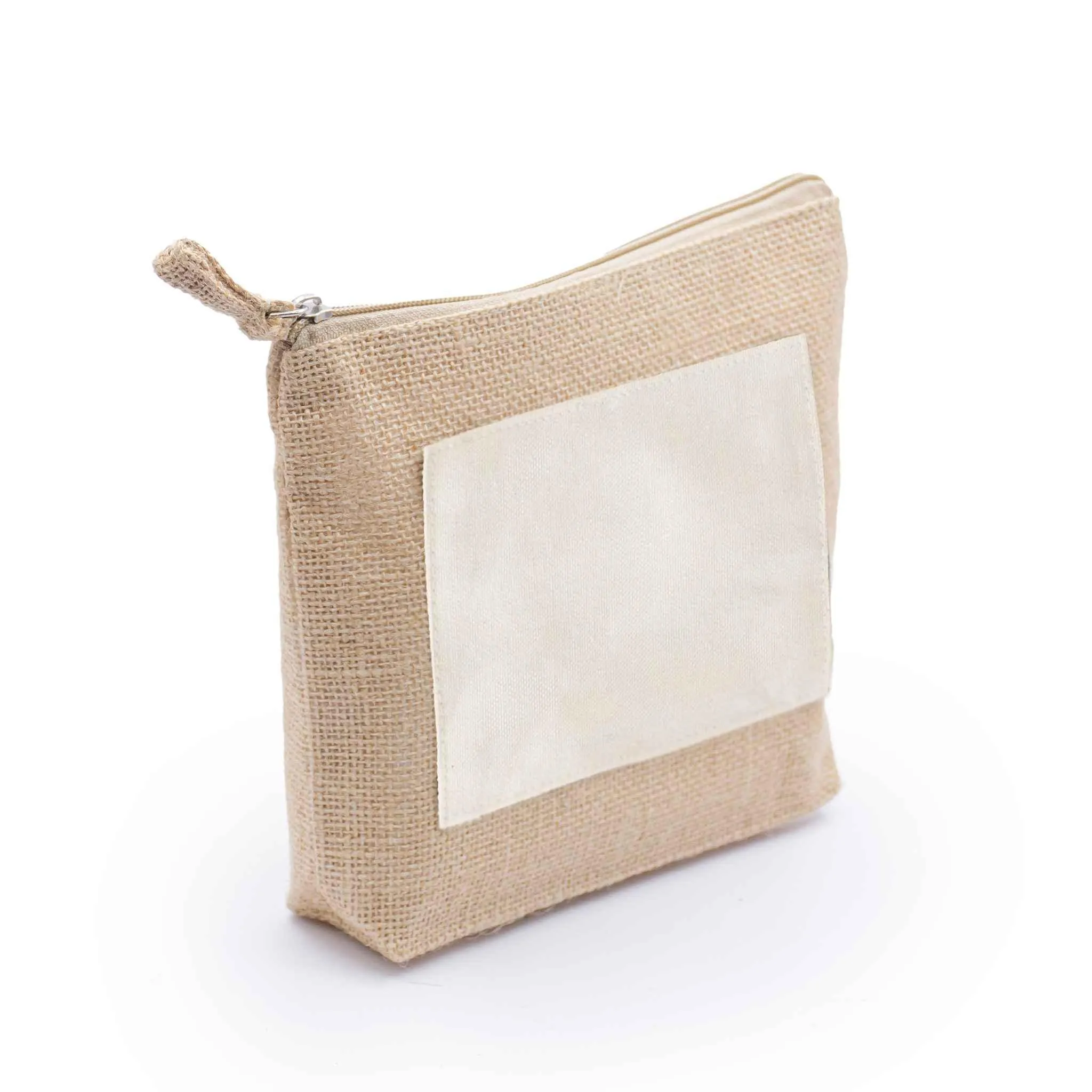 Jute pouch with Natural patch