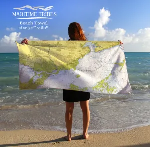 Lake Borgne, Mississippi Chart Quick Dry Towel