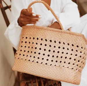 Leather bag - pinky nude