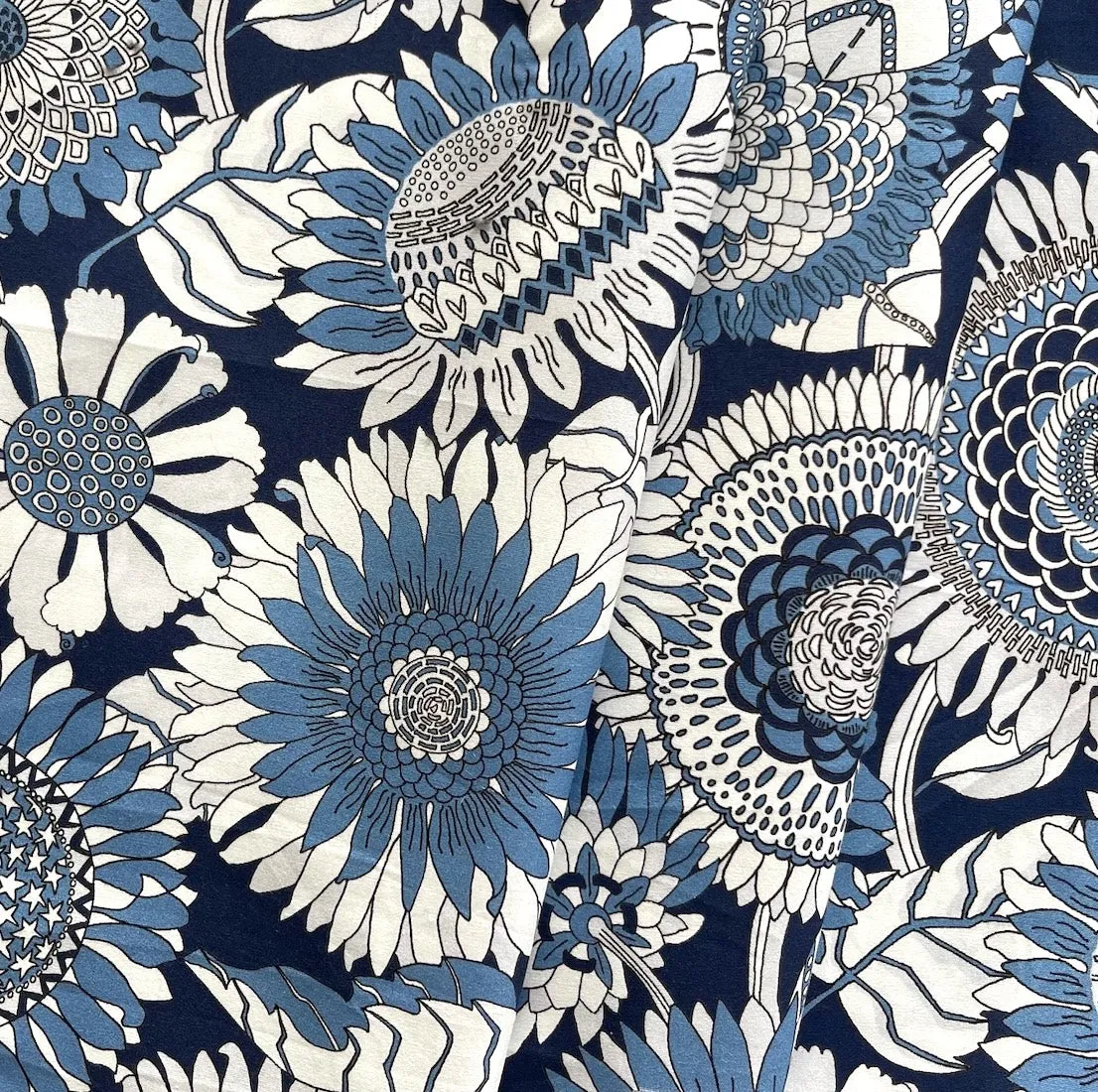 Liberty of London Dusk Blue Cotton Poplin (Made in Italy)