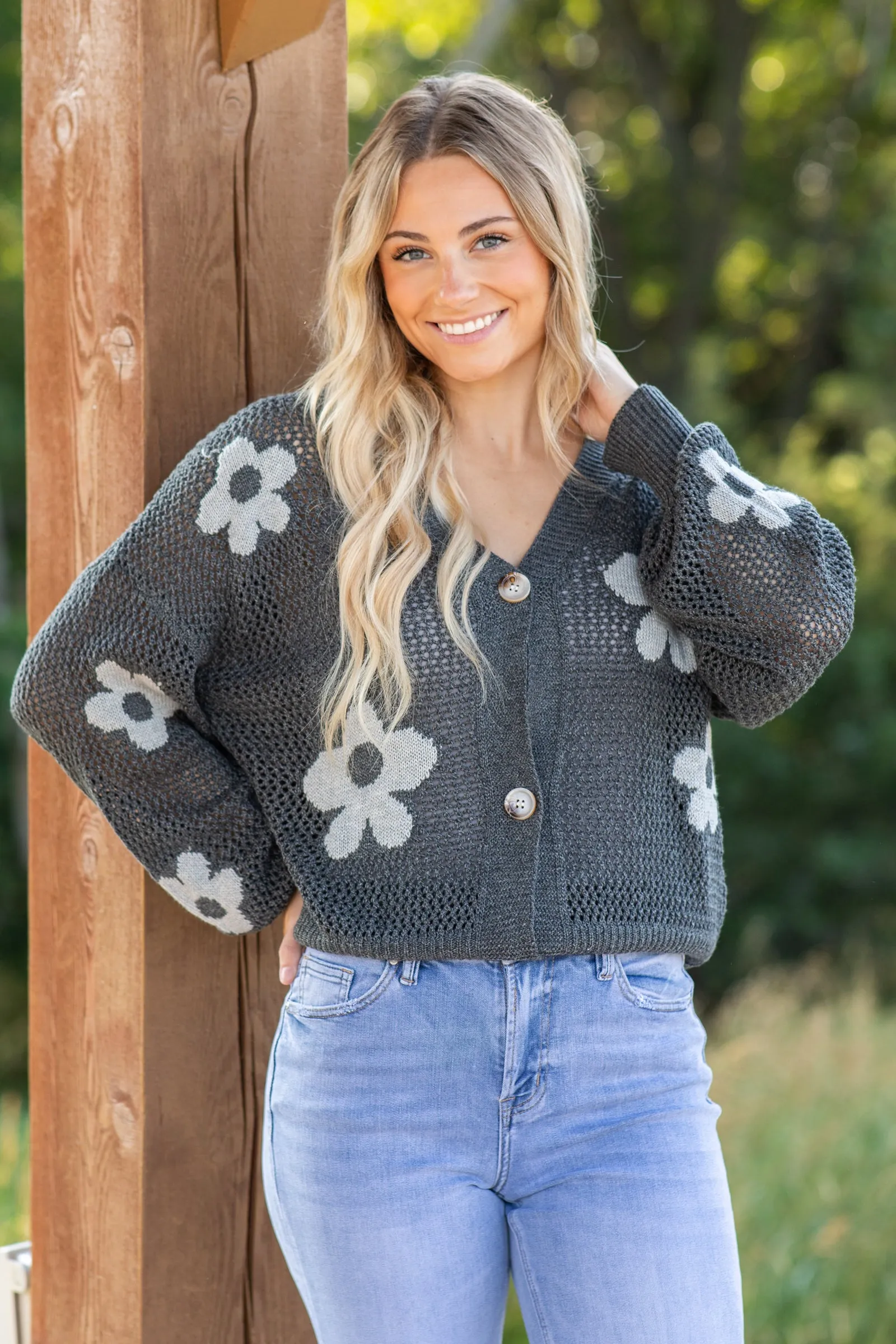 Lightweight Floral Cardigan